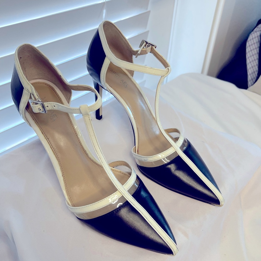 Michael Kors Black and White Heels